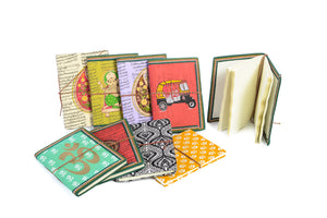 livres de notes indiens, papier recyclé, peint à la main