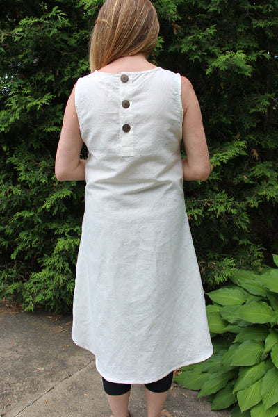 Robe asymétrique blanche